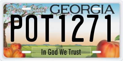 GA license plate POT1271