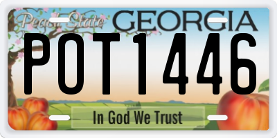 GA license plate POT1446