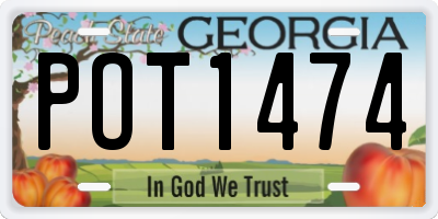 GA license plate POT1474