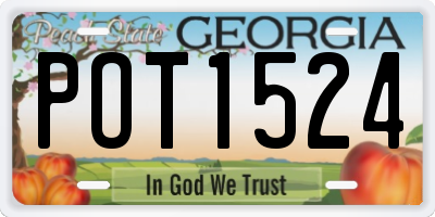 GA license plate POT1524