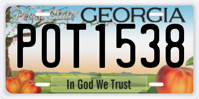 GA license plate POT1538