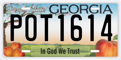 GA license plate POT1614