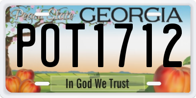 GA license plate POT1712