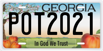 GA license plate POT2021