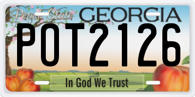 GA license plate POT2126