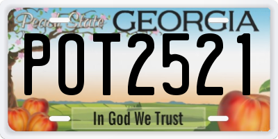 GA license plate POT2521