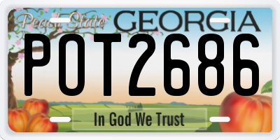 GA license plate POT2686