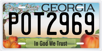GA license plate POT2969