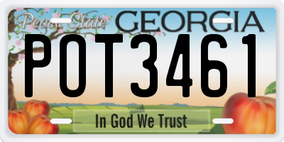 GA license plate POT3461