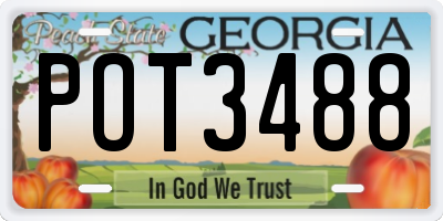 GA license plate POT3488