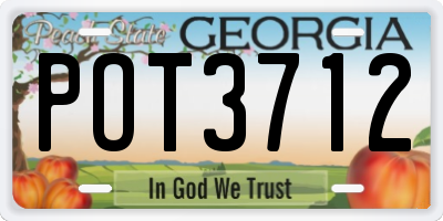 GA license plate POT3712
