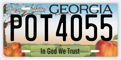 GA license plate POT4055