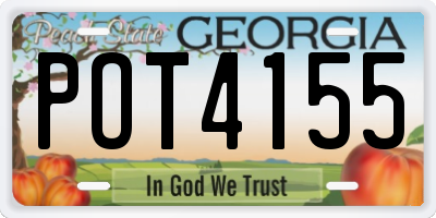 GA license plate POT4155