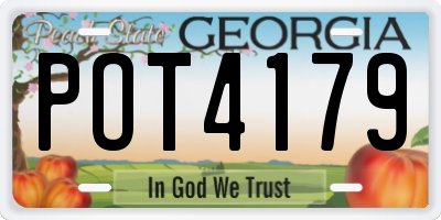 GA license plate POT4179