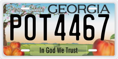 GA license plate POT4467