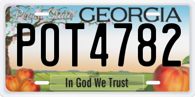 GA license plate POT4782