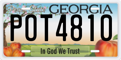 GA license plate POT4810