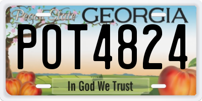 GA license plate POT4824