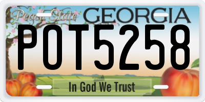 GA license plate POT5258