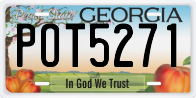 GA license plate POT5271