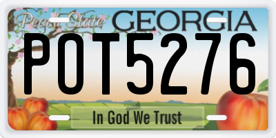 GA license plate POT5276