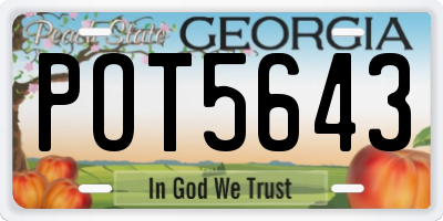 GA license plate POT5643