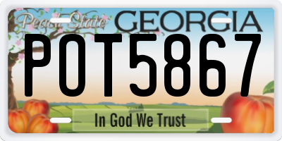 GA license plate POT5867