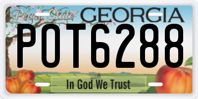GA license plate POT6288
