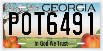 GA license plate POT6491