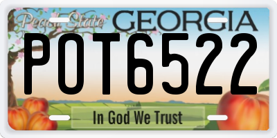 GA license plate POT6522