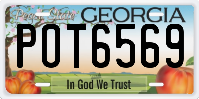 GA license plate POT6569