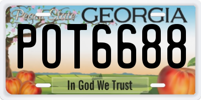 GA license plate POT6688