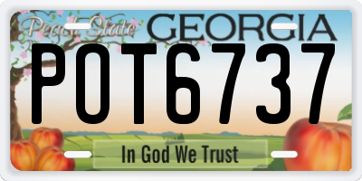 GA license plate POT6737