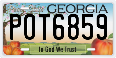 GA license plate POT6859