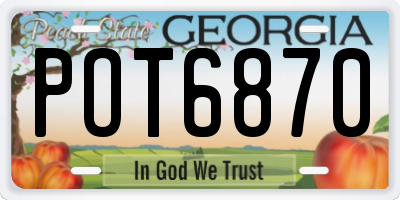 GA license plate POT6870