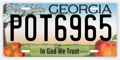 GA license plate POT6965