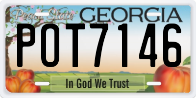 GA license plate POT7146