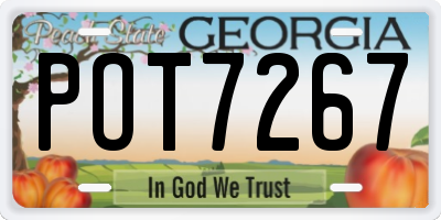 GA license plate POT7267