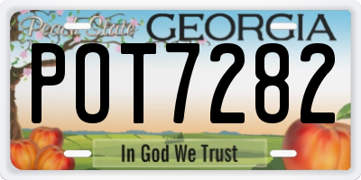 GA license plate POT7282