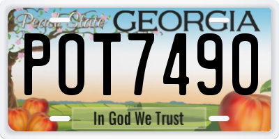 GA license plate POT7490