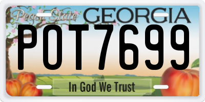 GA license plate POT7699