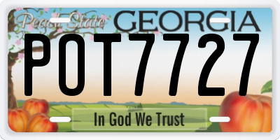 GA license plate POT7727