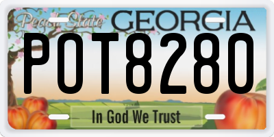 GA license plate POT8280