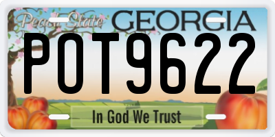GA license plate POT9622
