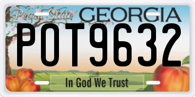 GA license plate POT9632