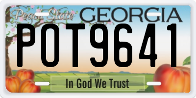 GA license plate POT9641