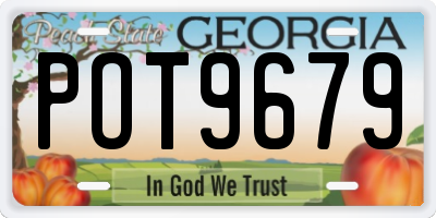 GA license plate POT9679