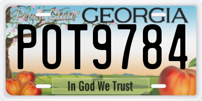 GA license plate POT9784