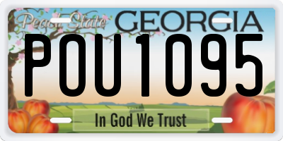 GA license plate POU1095