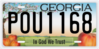 GA license plate POU1168
